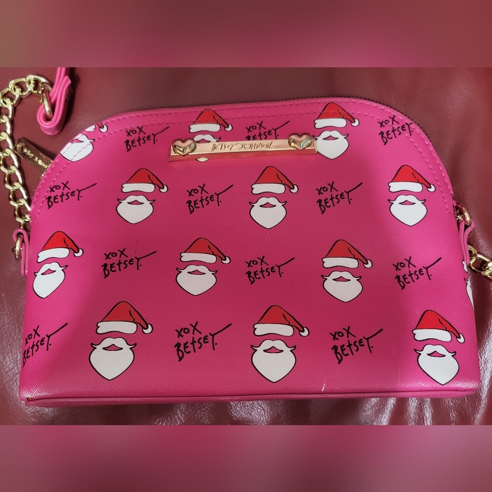 SOLD Betsey Johnson Santa Face Bag - Picture 6 of 8